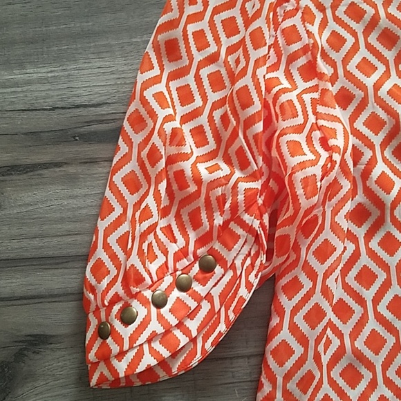 41 Hawthorn orange pattern blouse - Picture 7 of 7